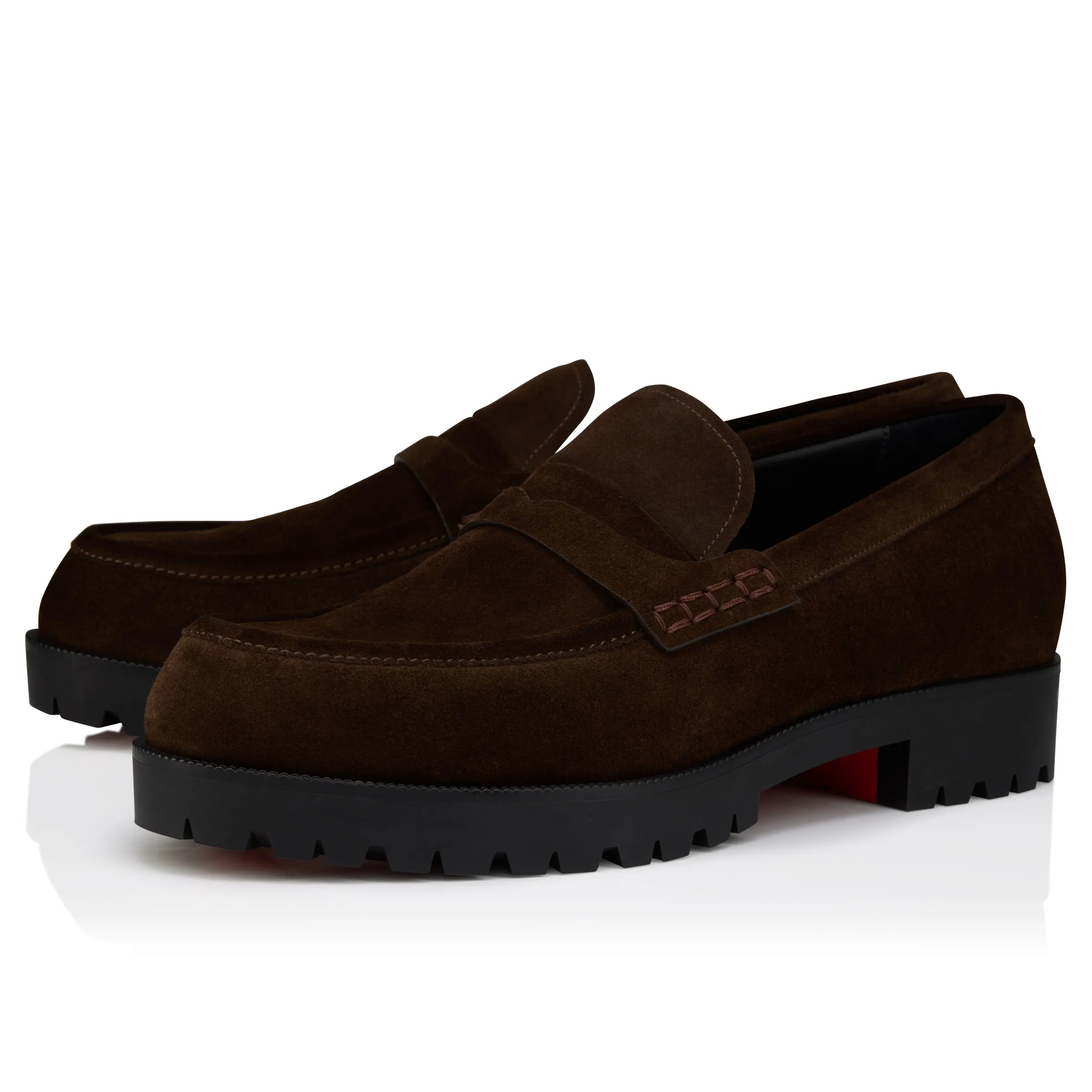 Christian Louboutin Cavavin – Moccasins – Reversed calf leather – Cosme – Men - Gifts - front view